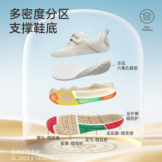 泰兰尼斯稳稳鞋Pro春季新款童鞋网布透气学步鞋男女童防滑机能鞋 T26T5A6304 商品图2