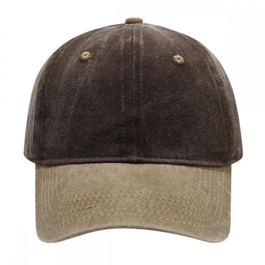 四季通用防晒帽子潮流透气防晒弯帽檐水洗拼接色棒球帽1059 商品图6