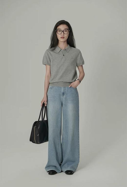 ✨2025新款经典2.0薄料【莱赛尔天丝针织短袖t恤POLO衫】精致知识分子穿搭必备经典POLO衫，人人皆可驾驭! 商品图8