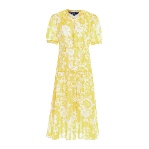 EITIE爱特爱夏季新款法式植物印花通勤显瘦连衣裙7807549 商品图5