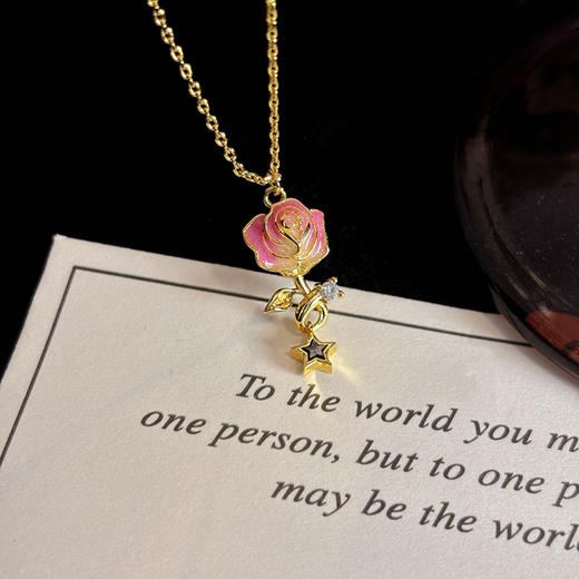 热卖中！！【中国航天科技国际交流中心合作产品】太空造物星辰玫瑰陨石项链 商品图9