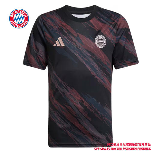 【官网同款】拜仁慕尼黑足球俱乐部丨拜仁黑色25-26客场赛前热身短袖 商品图3