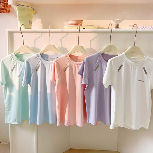 2025儿童速干衣短袖套装学生夏天T恤冰丝网眼男童运动装女童篮球 商品图1