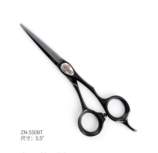 JOEWELL 井上鸡牌 ZN-550BT ZN-600BT 原装进口 剪刀专业黑色美发直剪手型剪 商品图1