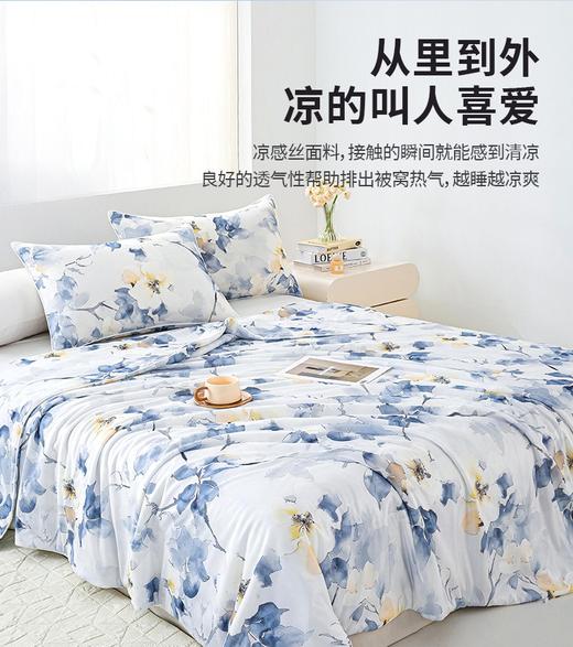 【3D数码印花夏凉被丨纯凉感】甄选天然大豆纤维融合凉感科技！植物亲肤层，裸睡级丝滑触感！高强吸湿，透气排汗！可机洗，多种花色选择！【LM-X】 商品图1