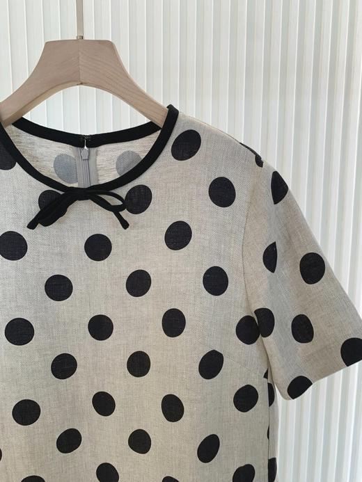 【高品质私服】【GIC斜纹亚麻波点及膝连衣裙】独特肌理 垂坠柔韧 亲肤舒适G1374【无标出货 介意慎拍】CC 商品图12