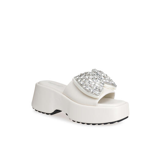 豪麟名鞋奥莱迪嘉女鞋凉拖羊皮革DJYYO51WL213米白色  原价1960元 商品图0