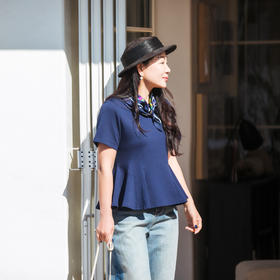【林栖设计小店】（现货）莫代尔混纺T恤百搭多色荷叶边2025夏季新品短袖上衣女1952134