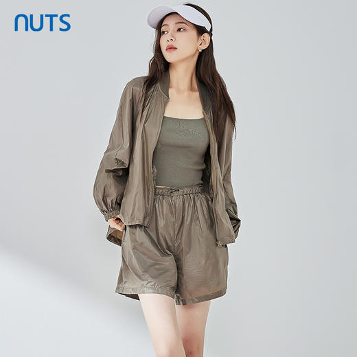 NUTS夏季新品纯色时尚松紧腰气质短裤323071012B 商品图4