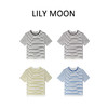 LILYMOON【条纹撞色短袖T】天丝羊毛双层领拼接T恤 商品缩略图4