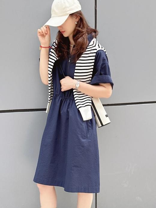 【高品质私服】【IC棉丝泡泡布及膝连衣裙】A 字裙摆飘逸灵动，触摸间满是层次G1284【无标出货 介意慎拍】CC 商品图6