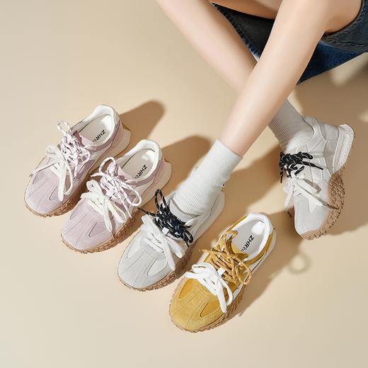 优选丨ZHR复古厚底德训鞋女款2025夏季新品透气夏天穿裙子 商品图2