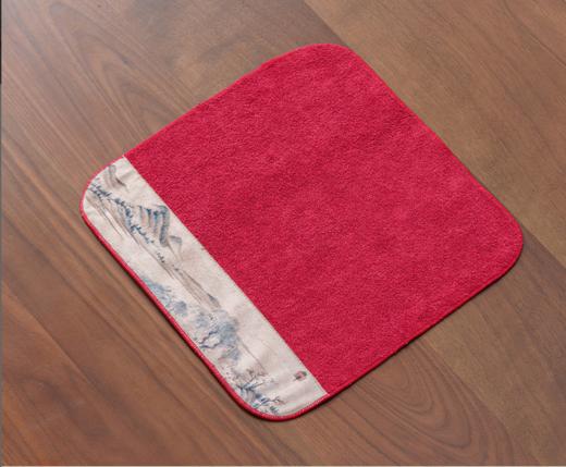 双面两用茶铺茶垫干泡席垫禅意功夫竹席茶几垫家用茶盘垫台隆金藤纹席方如意意竹(20*40cm)花语彩绘茶巾花岛夕阳（30*30cm） 商品图1