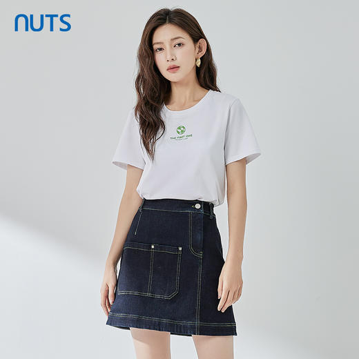 NUTS夏季新品圆领时尚百搭气质短袖T恤323021046B 商品图1