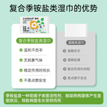 Solenal婴童消毒湿巾卫生杀菌湿巾独立单片50片杀灭率99.9%湿纸巾  /家庭清洁/纸品 /清洁纸品 /湿巾 商品图0