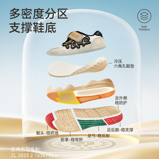 泰兰尼斯稳稳鞋Pro春季新款童鞋透气学步鞋男童经典款机能鞋女童 T26T5A6305 商品图3