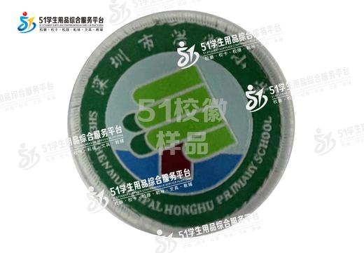 通版深圳市洪湖小学校徽织唛礼服姓名布贴标章可缝可烫现货现发51 商品图0
