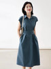 【定织匹马棉文艺POLO领短袖连衣裙】千元品质，棉中贵族”新疆细绒匹马棉"复古通勤体制内穿搭 100%细绒匹马棉 商品缩略图4