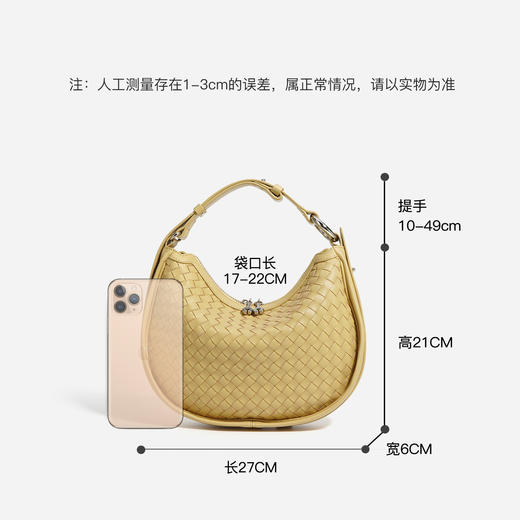 【预售3天】2025新款包女春夏编织月牙包休闲单肩腋下斜挎手提包F9728 商品图3