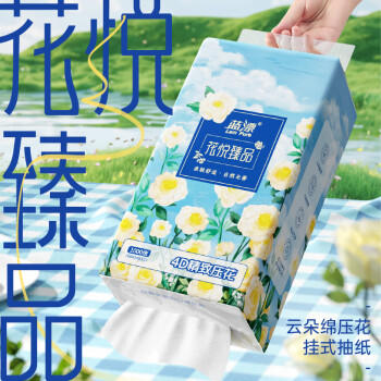 蓝漂悬挂式抽纸花悦臻品4层250抽*15提压花卫生纸加厚源头直发包邮 /家庭清洁/纸品 /清洁纸品 /抽纸 商品图6