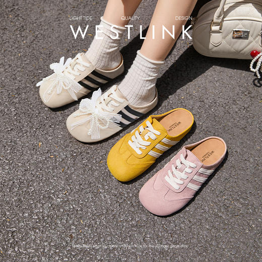 西遇德训鞋包头半拖女新款爆款鞋子多巴胺百搭一脚蹬拖鞋外穿Y0056634 商品图0