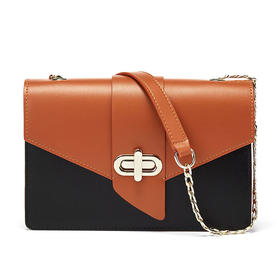 ELLE 五金锁扣时尚单肩链条斜挎包GH162P90225MT 拼色