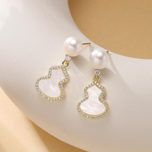 优选丨Manreya玛芮雅“福禄”珍珠首饰合集丨福禄双至项链、福禄耳钉项链戒指三件套 商品图4