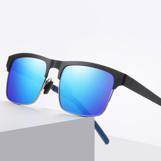 雀说开车驾驶墨镜男士金属偏光时尚双梁太阳眼镜批发ALA735 商品图0