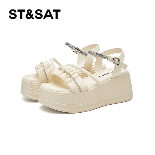 星期六一字扣带水钻松糕沙滩鞋SSD2115EAS 商品图9