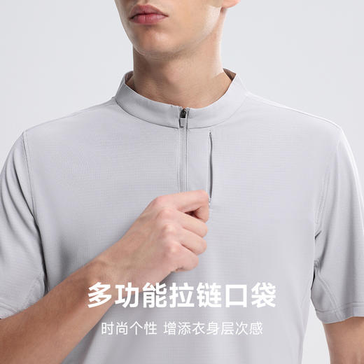 跃牌【PF系列】迪家平替2025夏季新款半拉链户外运动健身跑步清爽吸湿速干衣T恤61210 商品图1