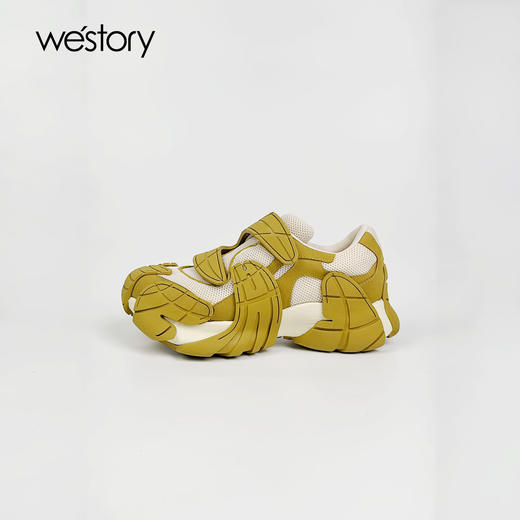 Westory2025年夏季新款超轻厚底魔术贴老爹鞋慢跑运动鞋W25CM75561 商品图5