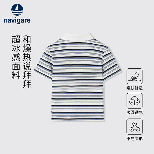 【纳维凯尔】【120-165】Navigare意大利小帆船女童POLO衫显瘦短袖T恤 商品图1