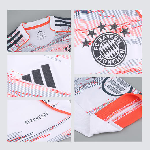 小李子阿迪达斯FCB A JSY25/26赛季拜仁球迷版客场短袖比赛球衣JJ2143 商品图3