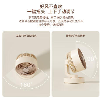 康佳小风扇空气循环扇家用台式摇头桌面电风扇小型轻音对流换气扇香薰驱蚊风扇办公室学生宿舍usb电扇 商品图2