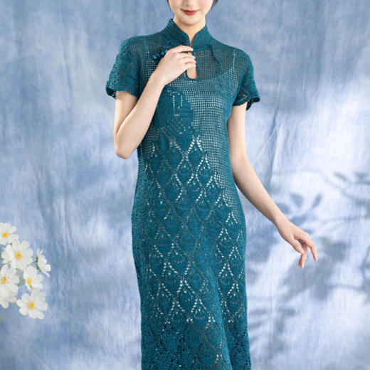 苏苏姐家翠羽灵雀旗袍裙手工DIY钩针裙子蕾丝线毛线团自制材料包 商品图2