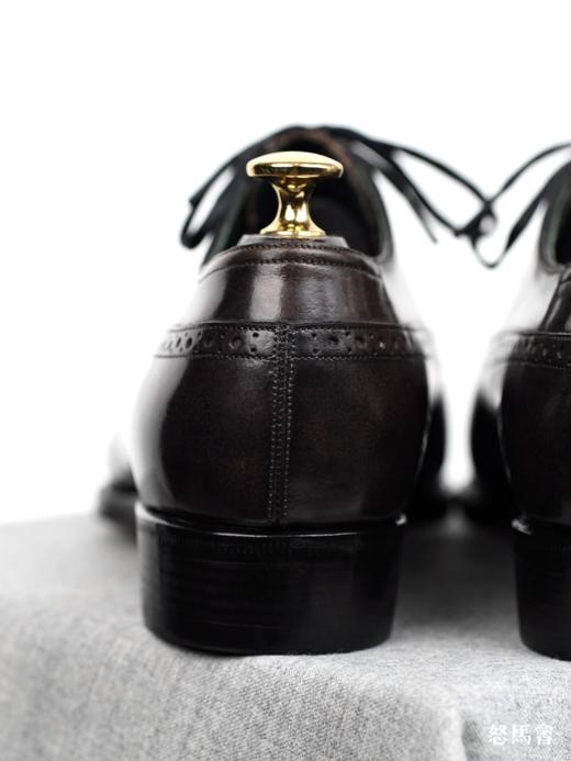 手工固特异意大利博物馆皮盲腰琴底棕色布洛克牛津鞋（福田洋平楦型） 商品图7