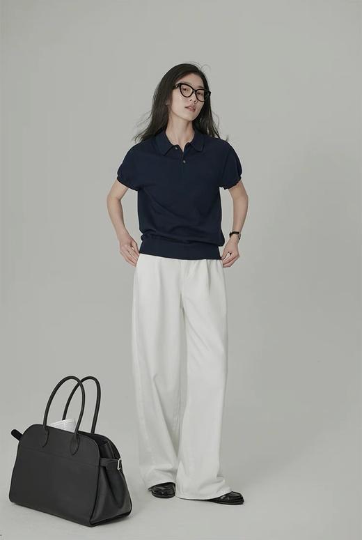 ✨2025新款经典2.0薄料【莱赛尔天丝针织短袖t恤POLO衫】精致知识分子穿搭必备经典POLO衫，人人皆可驾驭! 商品图9