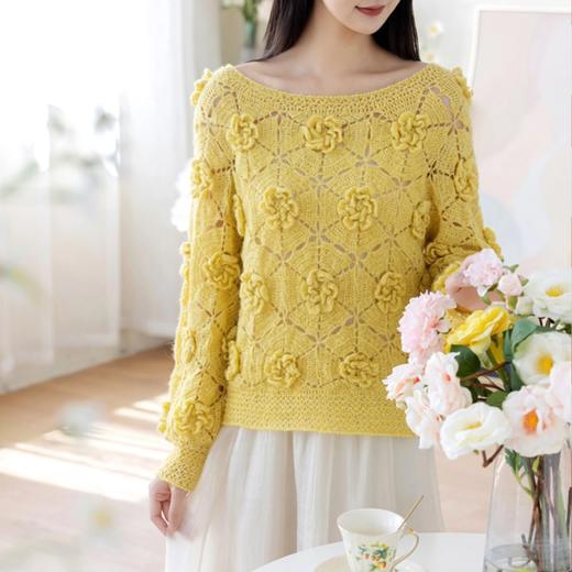 苏苏姐家锦朵上衣手工diy钩针编织毛衣马海毛线团材料包 商品图2