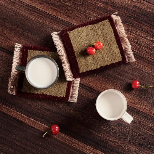 迷你手工藏毯茶杯垫 紧密厚实 舒适耐用  醍醐原创国庆饰品 商品图0