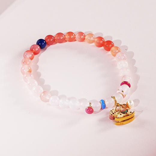 Winy925银童话绮梦玛瑙珍珠手串金色配证书送女友闺蜜节日生日礼物 商品图0