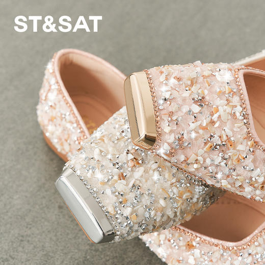 【幻彩碎钻】星期六碎钻方头仙女平底鞋SSD3111489 商品图9