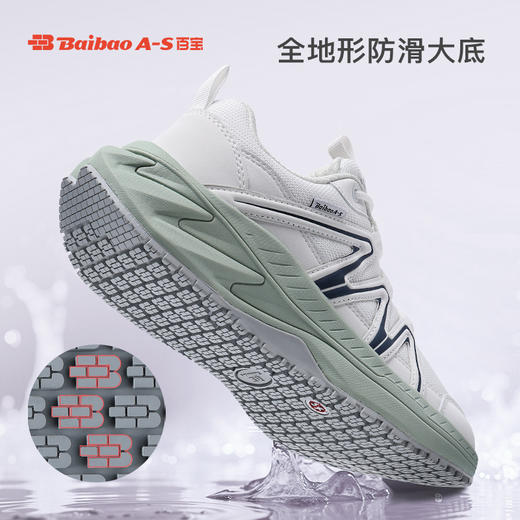 百宝女士运动鞋春夏新款女鞋透气防滑休闲软底减震网面跑步鞋子 商品图0