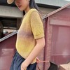 【à perles】LP*海外进口和纸纱圆领渐变色薄款针织短袖上衣 商品缩略图1