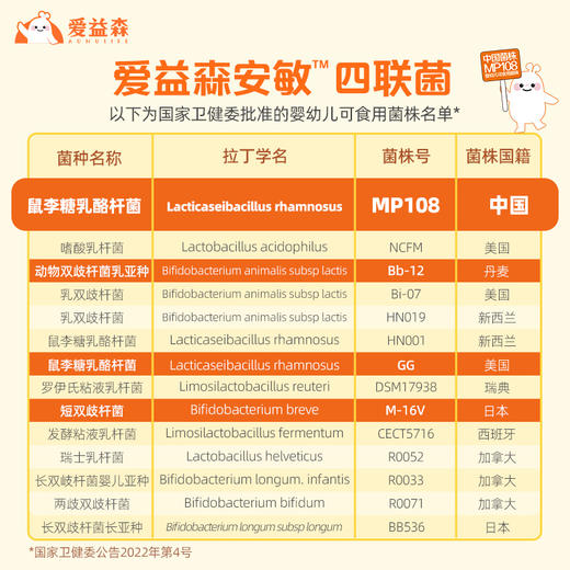 爱益森安敏活性乳酸菌粉45g(1.5g*30袋) 商品图2