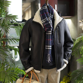 AVIREX - B3款  男士小羊皮夹绒飞行员夹克