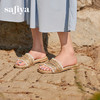 预售7天|Safiya/索菲娅2025夏季时尚小香风外穿休闲气质百搭平底一字拖SFD2110353 商品缩略图5