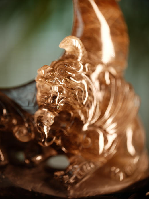 孤品 | 金发晶貔貅聚财镇 | 大梦香堂 商品图2