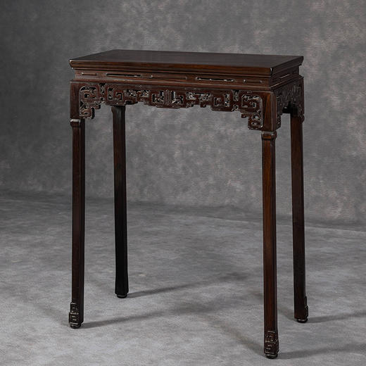 清	红木透雕拐子纹香几 商品图1