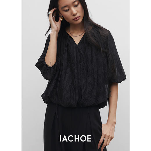 棉仓3531504010-IACHOE夏季款衬衣衬衫设计师风 商品图2