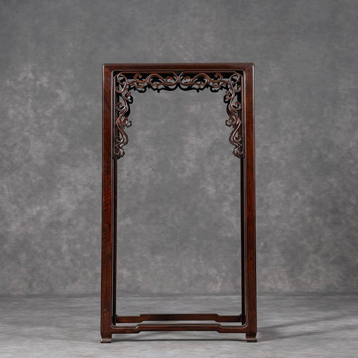 二十世纪	红木透雕卷草纹高花几 商品图0